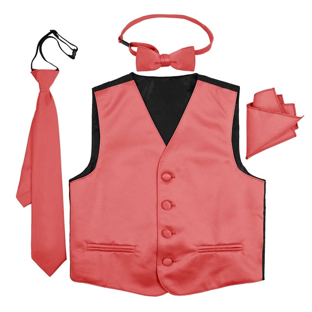 Melon BOYS 4 PIECE SATIN VEST SET